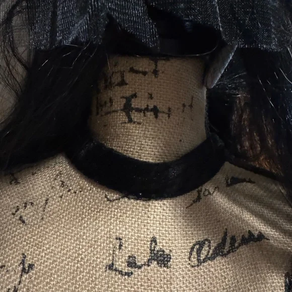 Dead Bride Costume full outfit with wig Black and White Gothic Zombie vibe Dress - Picture 6 of 11